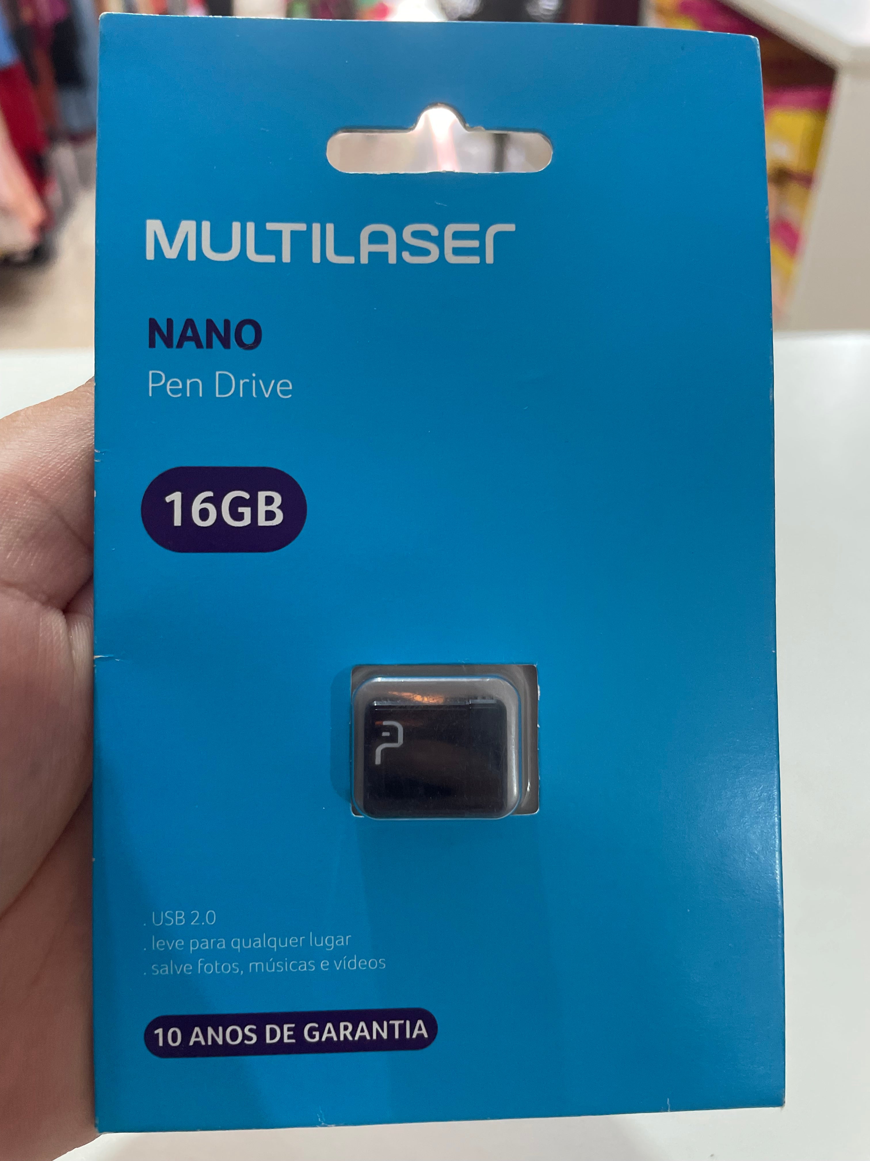 Pen Drive Multilaser Nano 16GB USB 2.0
