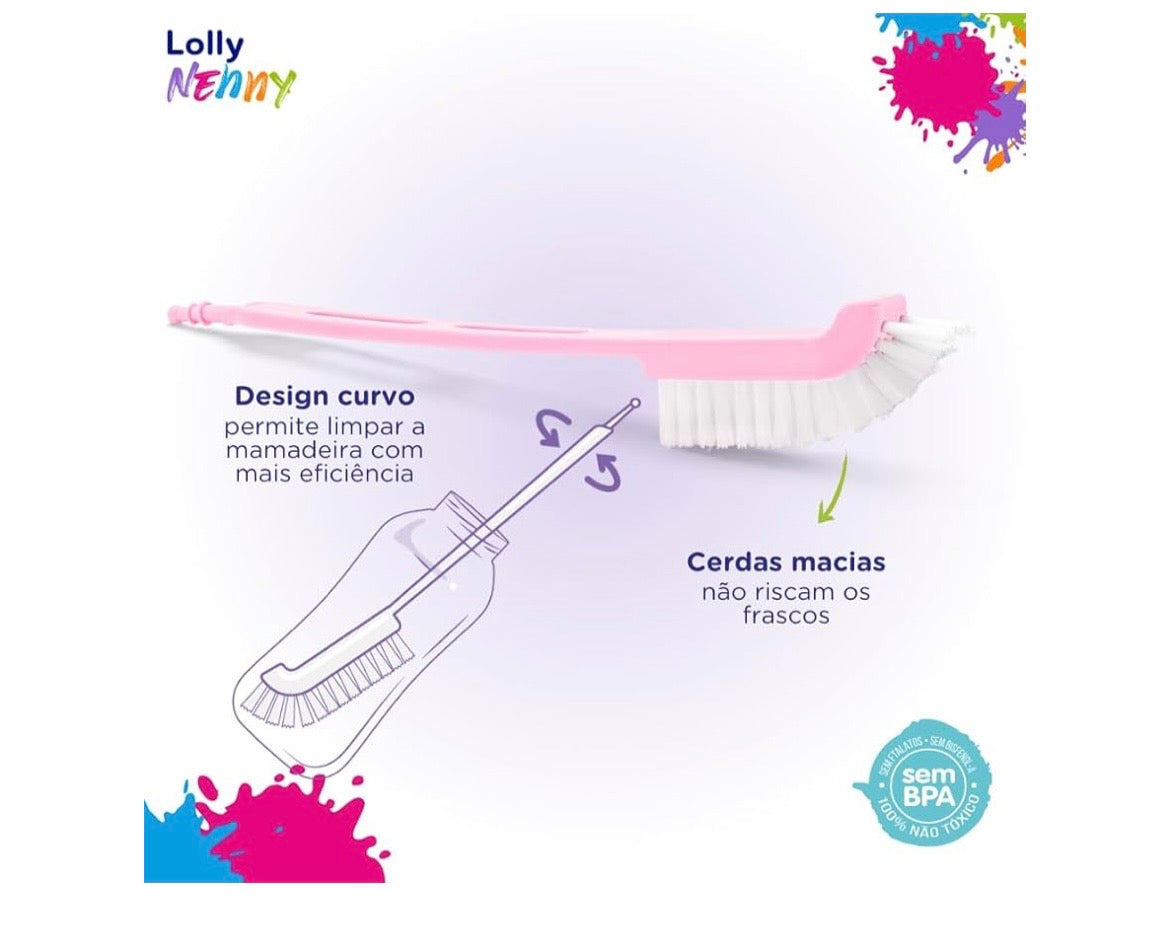 Escova de Limpeza para Mamadeira e Bico – Lolly Nenny