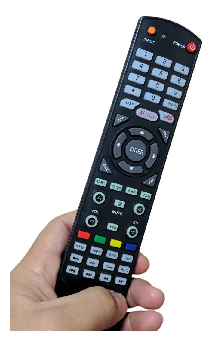 Controle Remoto Universal para Smart TV – Design Ergonômico e Teclas Macias