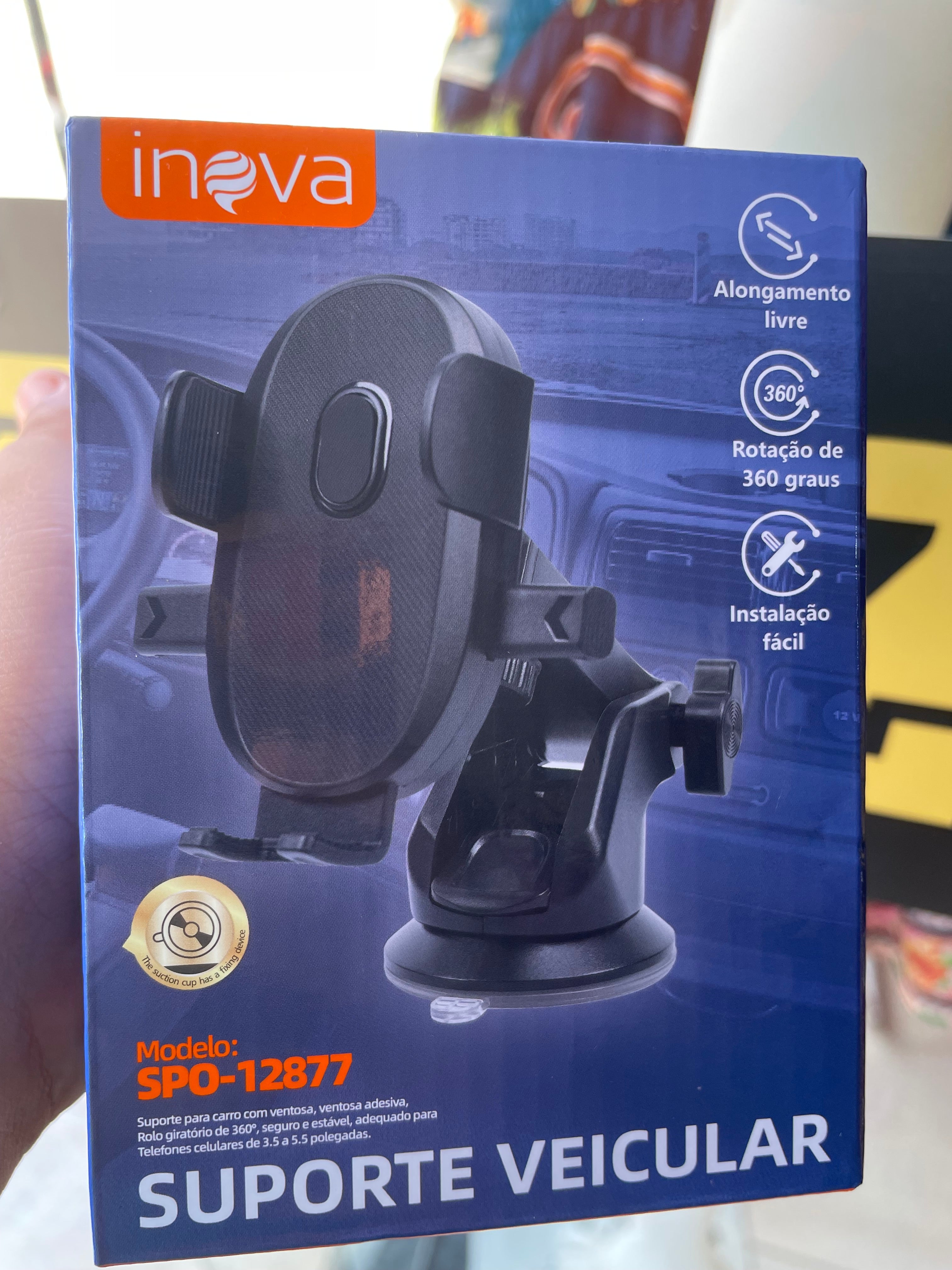 Suporte Veicular Articulado com Ventosa Inova - Modelo SPO-12877