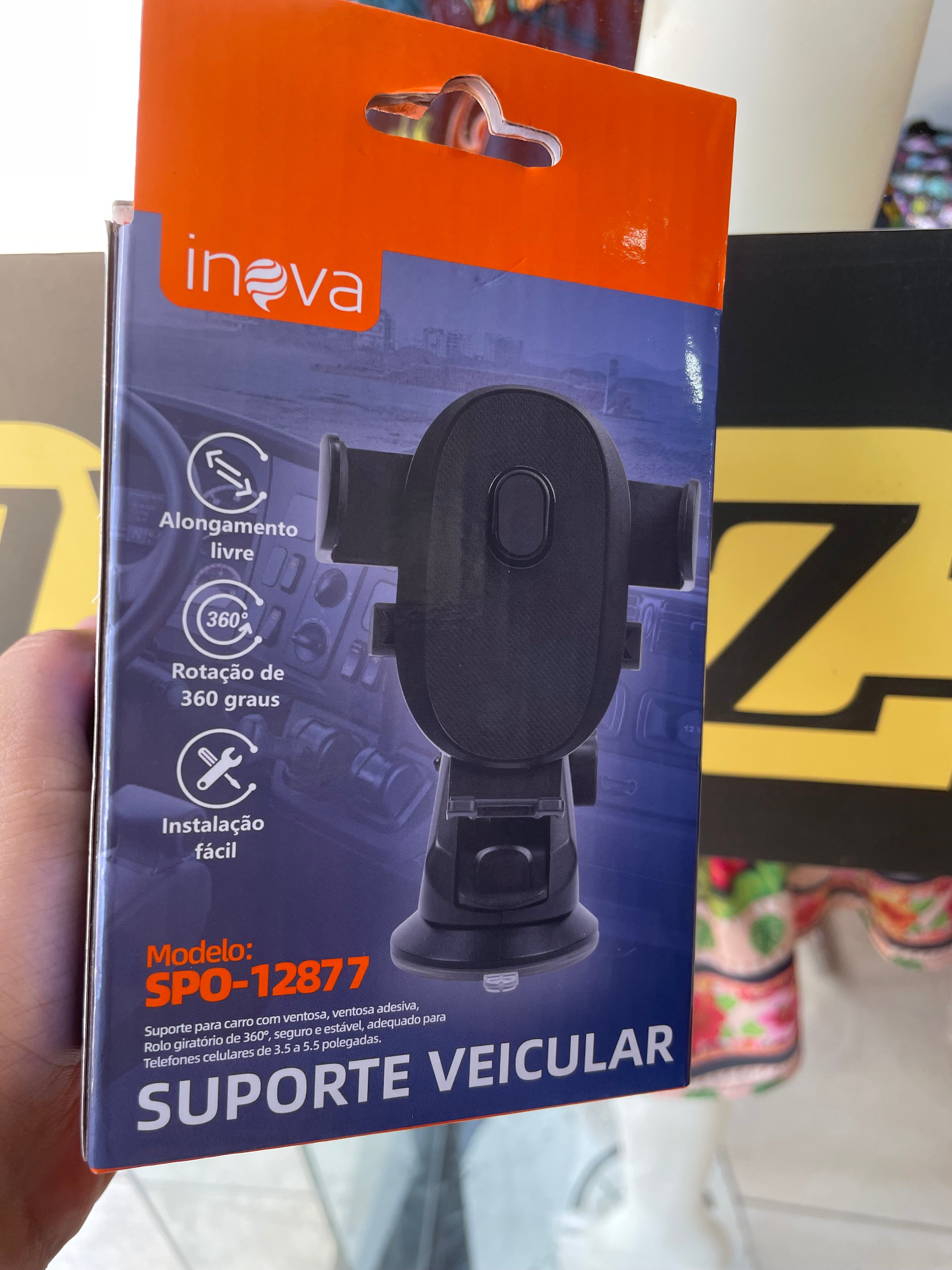 Suporte Veicular Articulado com Ventosa Inova - Modelo SPO-12877