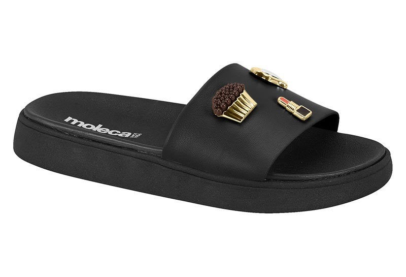 Moleca Slide - Preta Ref:15745