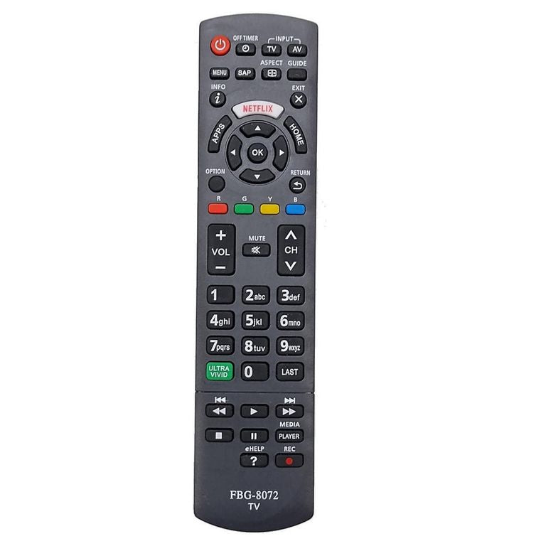 Controle Remoto Compatível com Smart TV Panasonic – Modelo FBG-8072