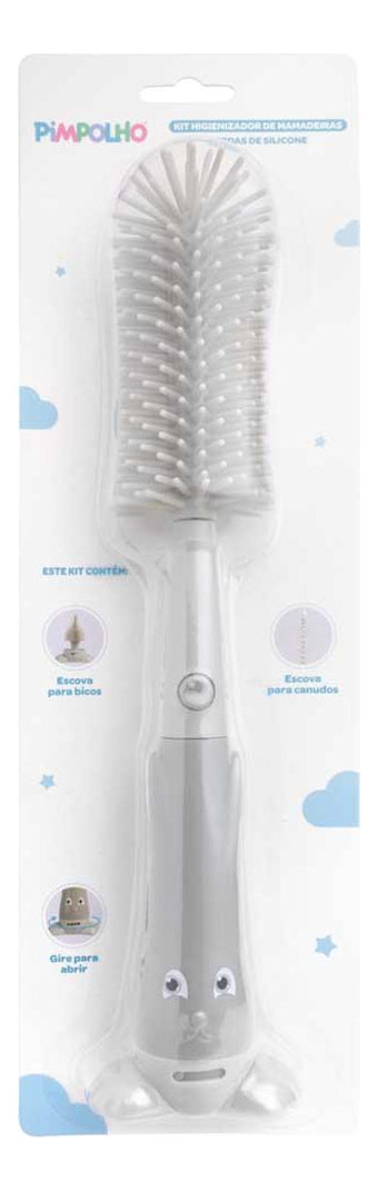 Kit Higienizador de Mamadeiras Pimpolho - Cerdas de Silicone