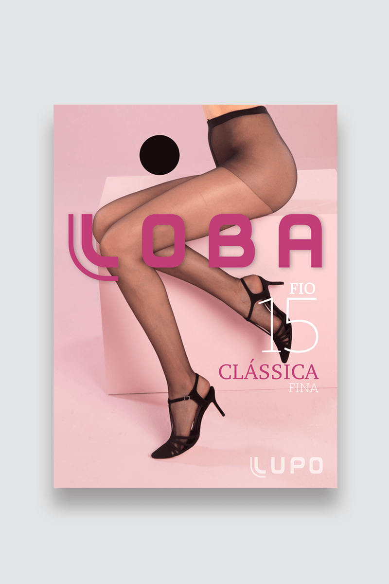 Meia-Calça Loba Clássica Fina Fio 15 – Cor Pó de Arroz