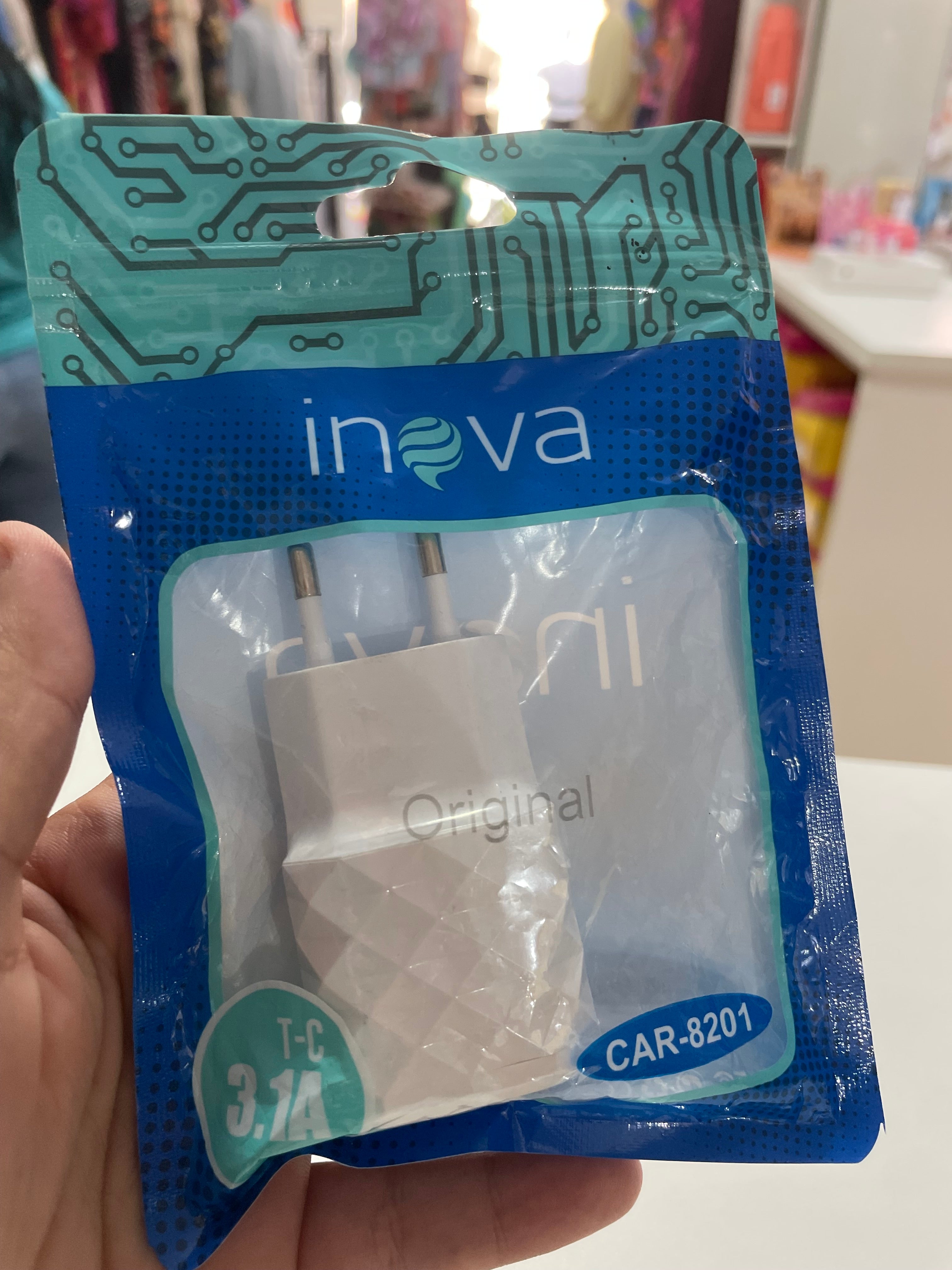 Carregador de Parede Inova CAR-8201 - USB-C (T-C) 3.1A
