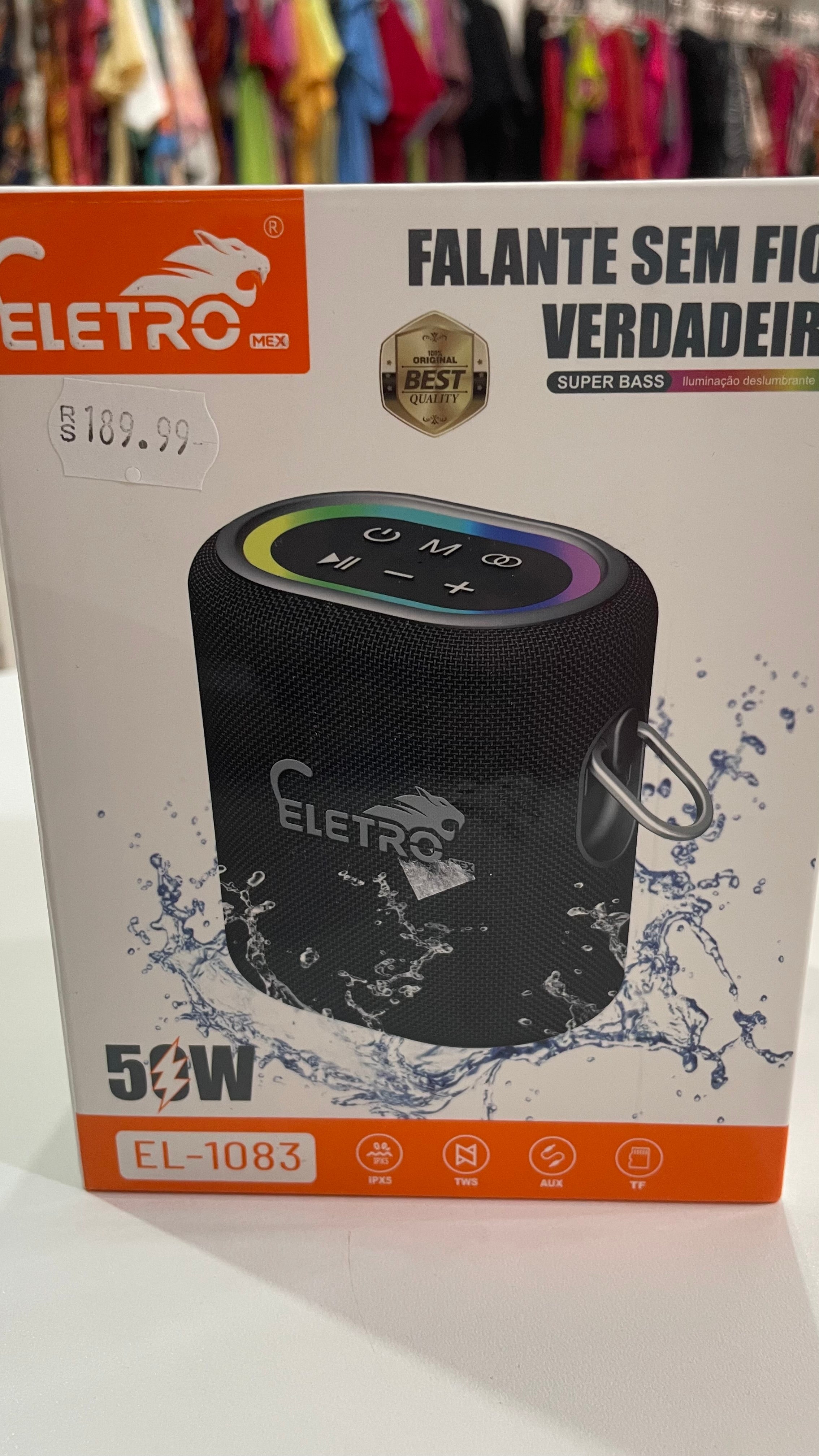Caixa de Som Bluetooth Eletro - Potência e Versatilidade Portátil