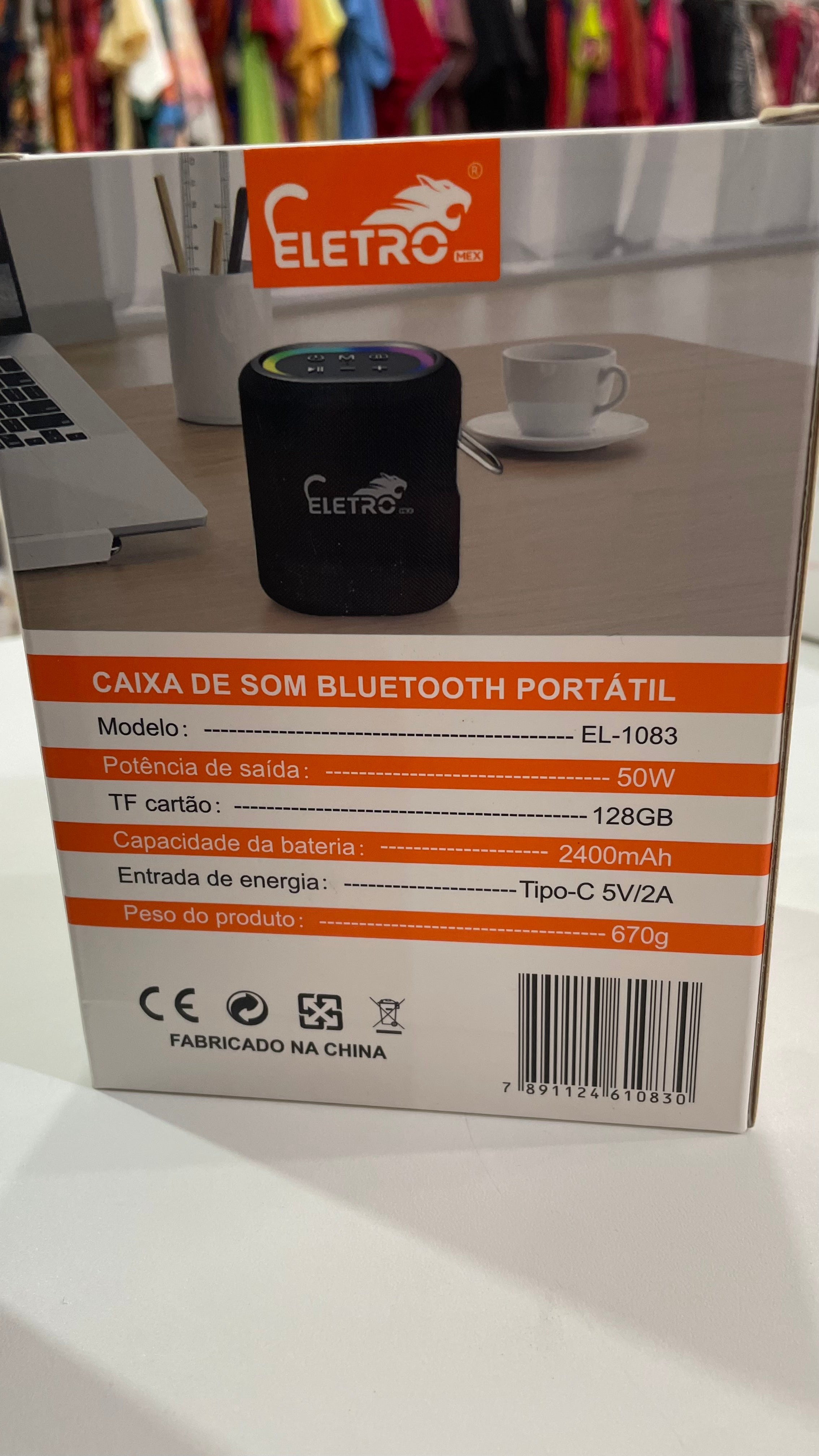 Caixa de Som Bluetooth Eletro - Potência e Versatilidade Portátil