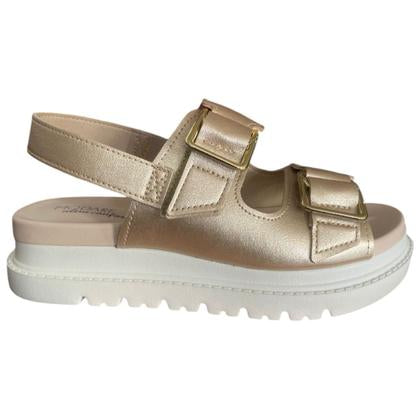 Sandália Modare Ultra Conforto-Metalizada