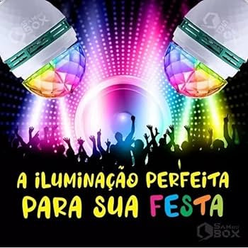 Lâmpada LED Giratória RGB – Efeito Festa e Globo de Cristal