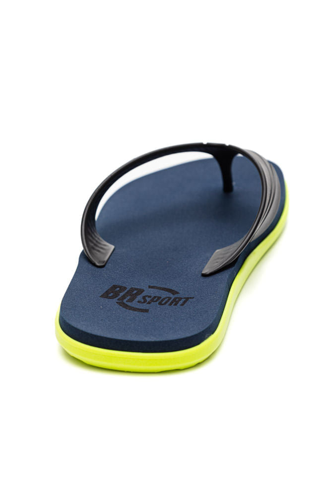 Chinelo BR Sport Marinho e Neon:Estilo que se Destaca
