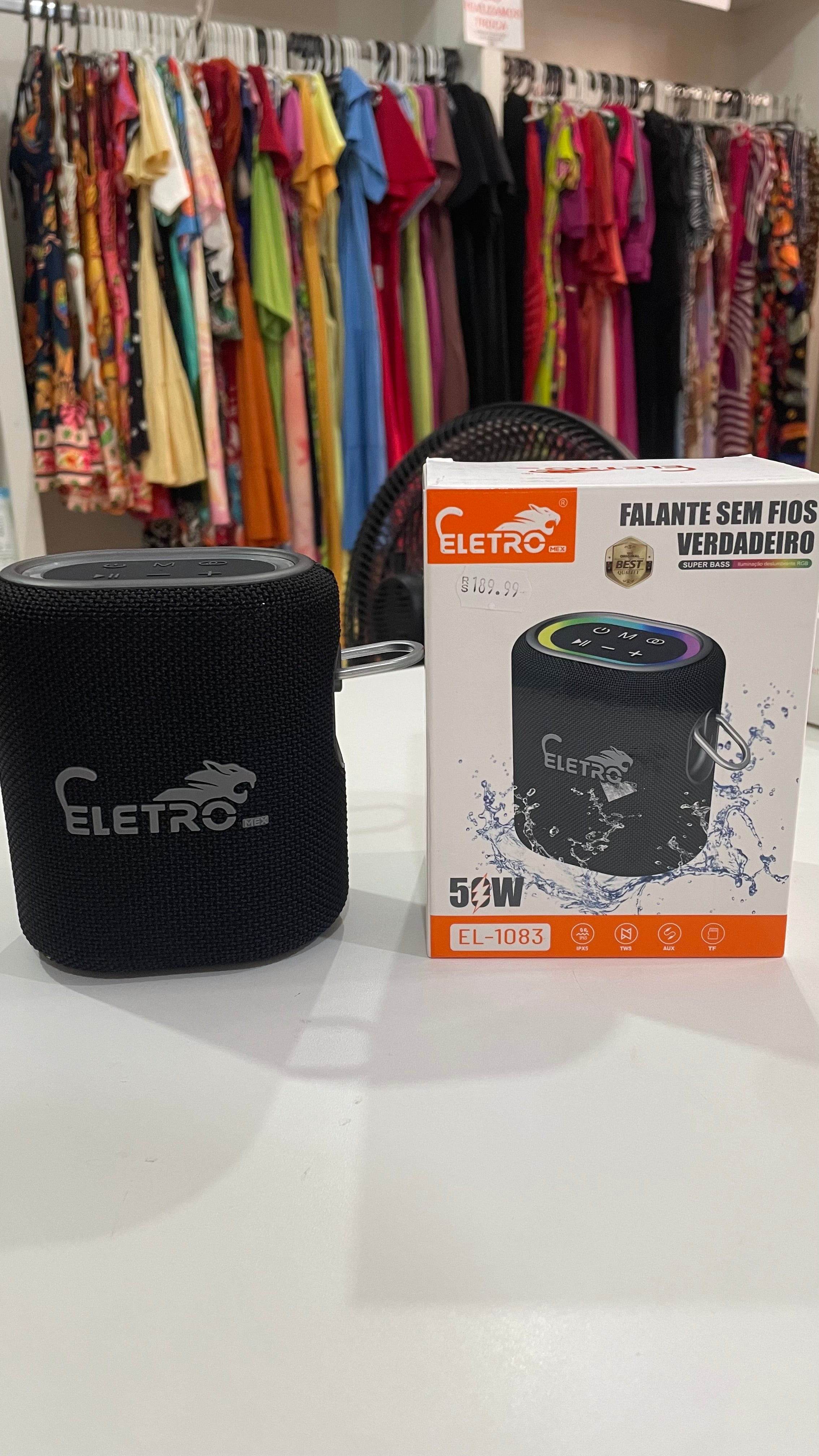 Caixa de Som Bluetooth Eletro - Potência e Versatilidade Portátil