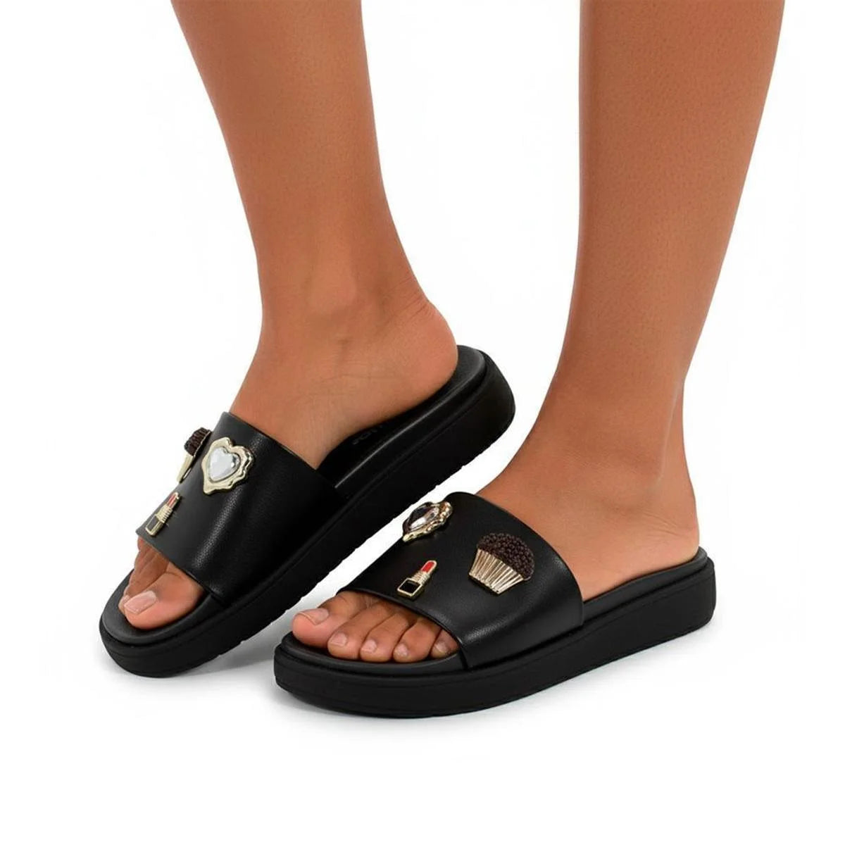 Moleca Slide - Preta Ref:15745