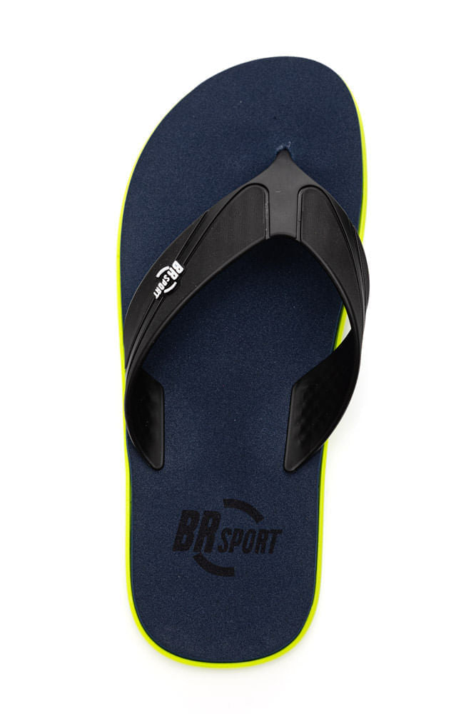 Chinelo BR Sport Marinho e Neon:Estilo que se Destaca