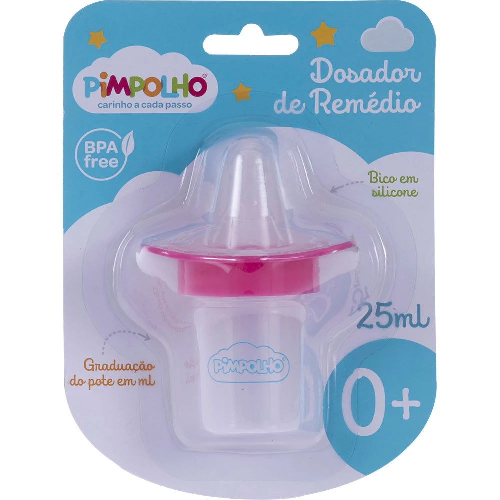 Dosador de Remédio Pimpolho - 25ml ( Rosa e Azul)