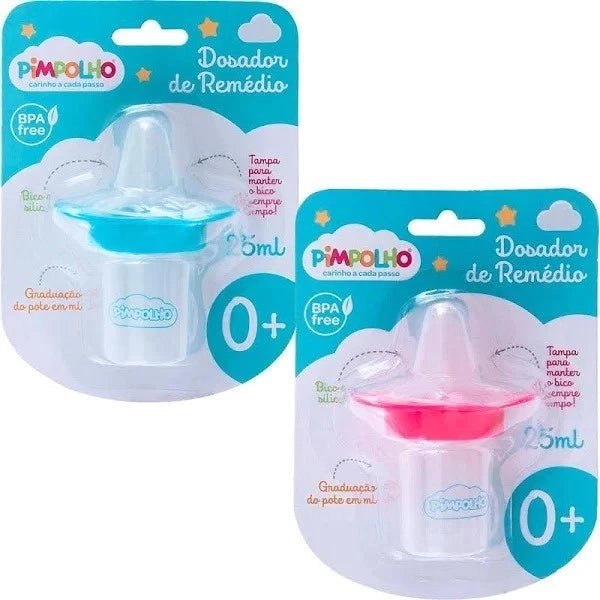 Dosador de Remédio Pimpolho - 25ml ( Rosa e Azul)