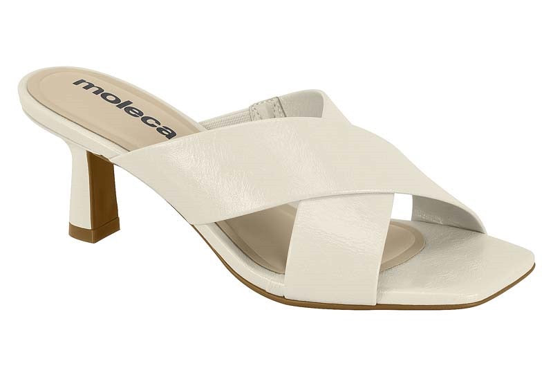 Tamanco Moleca Off-White com Tiras Cruzadas Ref:139,79