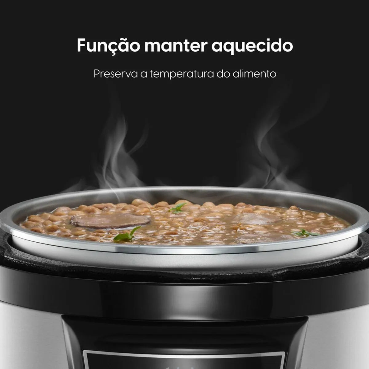 Panela de Pressão Elétrica - 10 Funções Timer Trava de Segurança 840W 110V