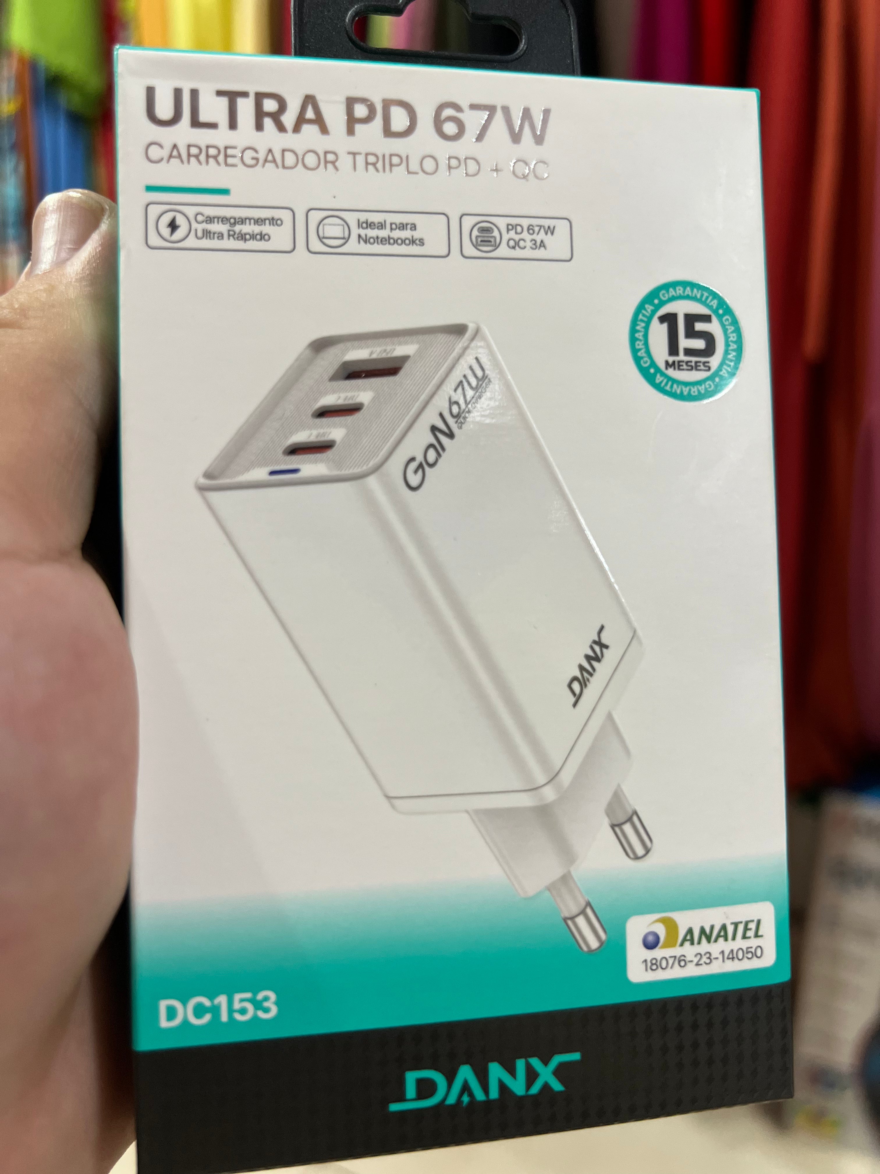 CARREGADOR TRIPLO ULTRA RÁPIDO 67W