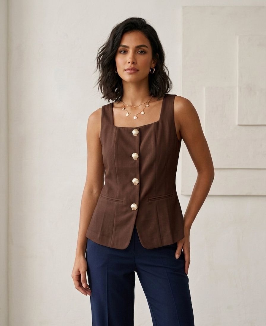 Blusa/Colete Alfaiataria cores sortidas