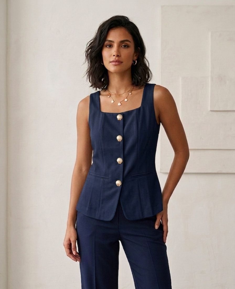 Blusa/Colete Alfaiataria cores sortidas